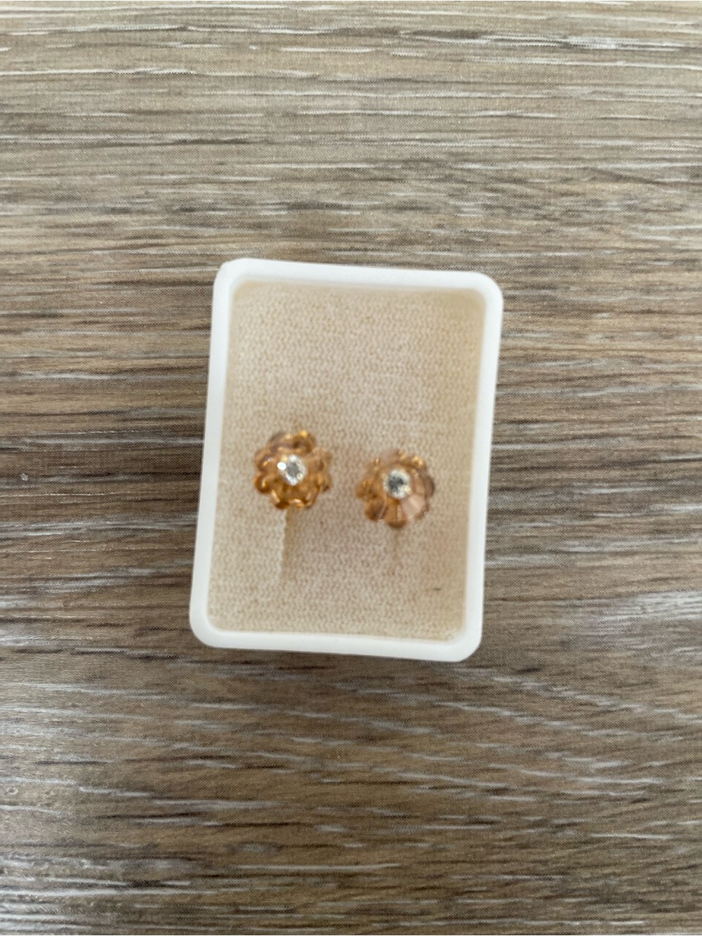 Peach Flower Stud Earrings